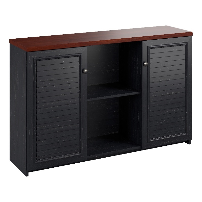 Maklaine Farmhouse Engineered Wood Accent Cabinet with Doors