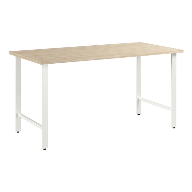 Maklaine Engineered Wood 60W x 30D Computer Desk with Metal Legs in Natural Elm