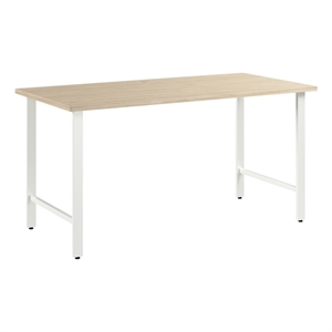 Maklaine Engineered Wood 60W x 30D Computer Desk with Metal Legs in Natural Elm