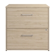 Maklaine Engineered Wood 2 Drawer Lateral File Cabinet in Natural Elm