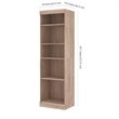 Maklaine Engineered Wood 25W Closet Organizer in Rustic Brown