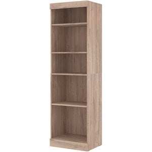Maklaine Engineered Wood 25W Closet Organizer in Rustic Brown