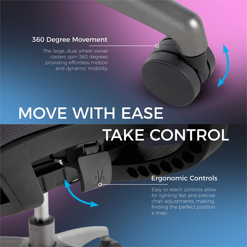 Maklaine Modern / Contemporary Mesh Gaming Fabric Chair Space Gray