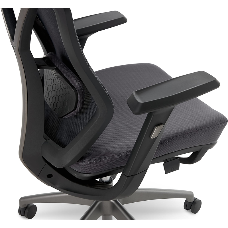 Maklaine Modern / Contemporary Mesh Gaming Fabric Chair Space Gray