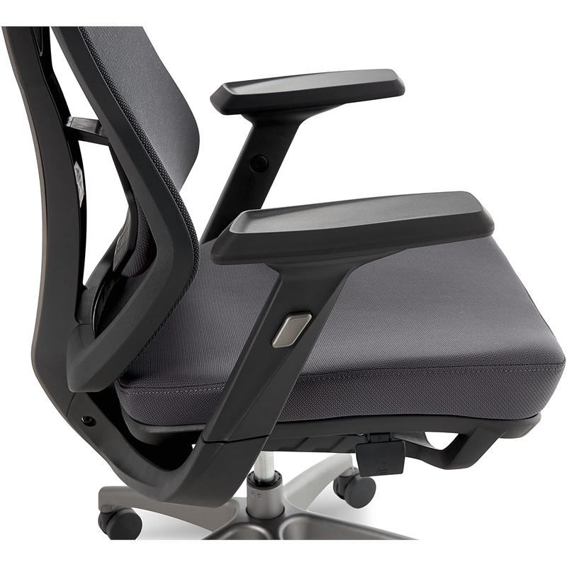 Maklaine Modern / Contemporary Mesh Gaming Fabric Chair Space Gray