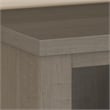 Maklaine Wood Modern Transitional 5 Shelf Bookcase in Ash Gray