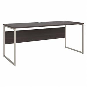 Maklaine Engineered Wood 72W x 30D Computer Table Desk in Storm Gray