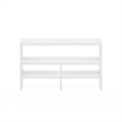 Maklaine Contemporary Desk Top Organizing Shelf Bookcase in White