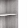 Maklaine Engineered Wood Tall 5 Shelf Bookcase in Platinum Gray