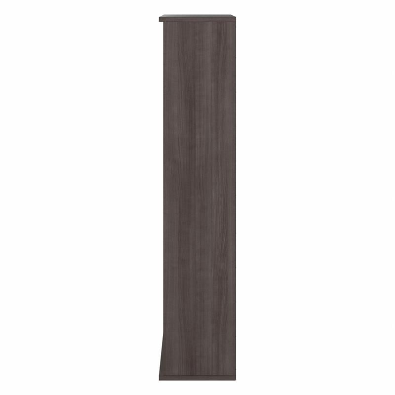Maklaine Engineered Wood Tall 5 Shelf Bookcase in Storm Gray