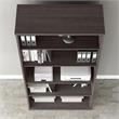 Maklaine Engineered Wood Tall 5 Shelf Bookcase in Storm Gray