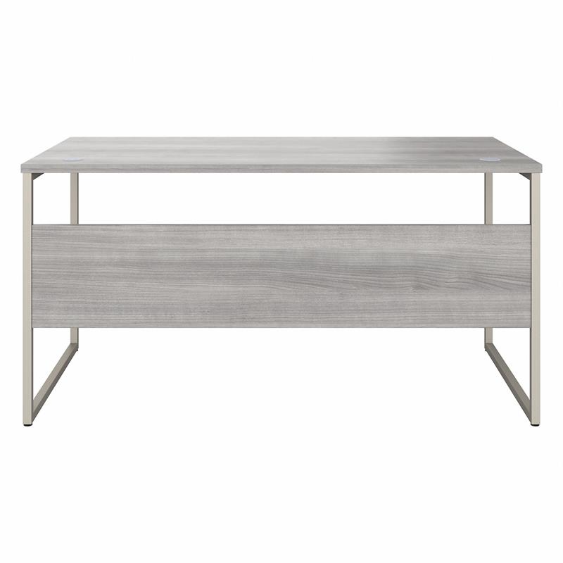 Maklaine Engineered Wood 60W x 30D Computer Table Desk in Platinum Gray