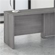 Maklaine Contemporary Engineered Wood 42W Desk Return in Platinum Gray