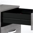 Maklaine Engineered Wood 3 Drawer Mobile File Cabinet in Platinum Gray