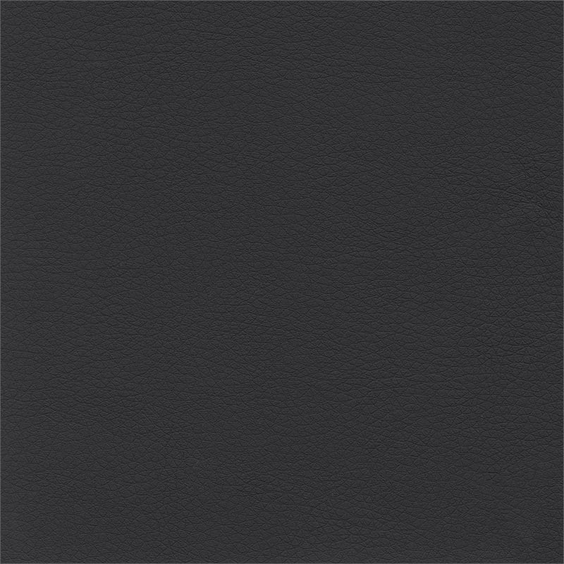 Maklaine Contemporary Waiting Room Loveseat with Arms in Black Vinyl