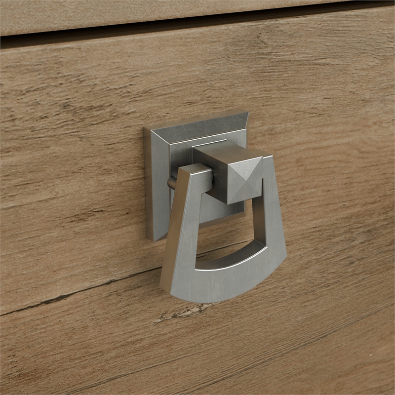 Maklaine Contemporary 2 Drawer File Cabinet in Reclaimed Pine