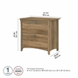 Maklaine Contemporary 2 Drawer File Cabinet in Reclaimed Pine