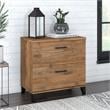 Maklaine Engineered Wood 2 Drawer Lateral File Cabinet in Fresh Walnut