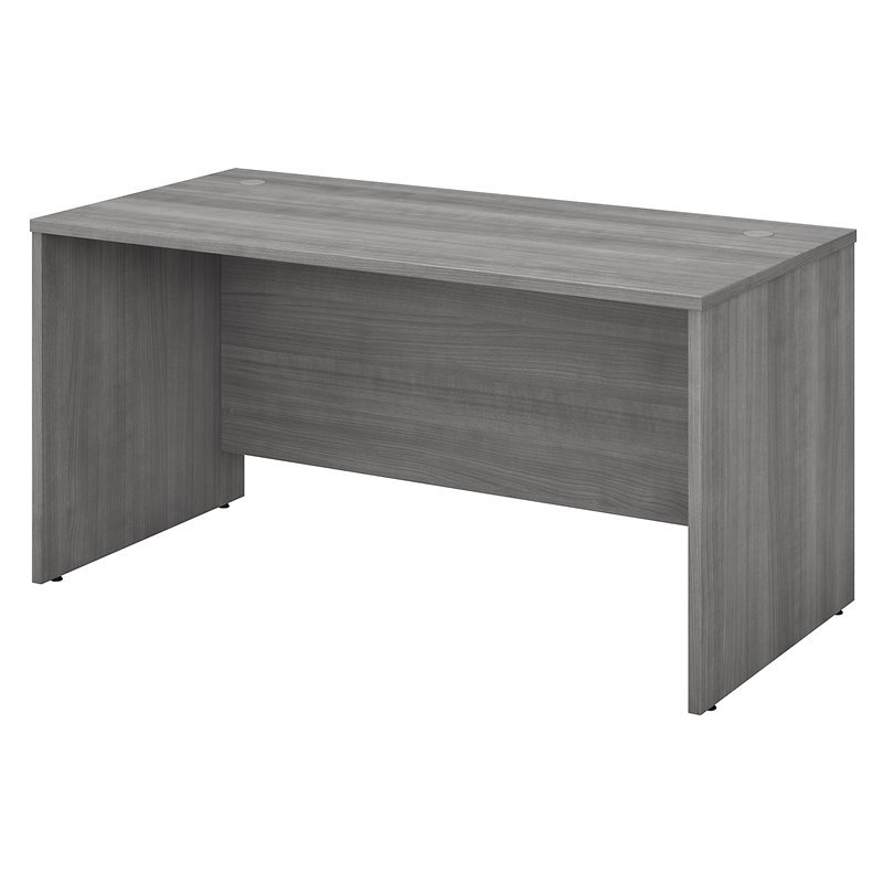 Maklaine Engineered Wood 60W x 30D Office Desk in Platinum Gray