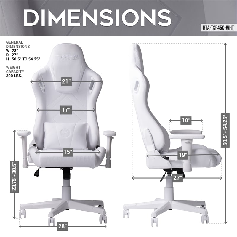 Maklaine Contemporary Sport Velvet Fabric Gaming Chair in White