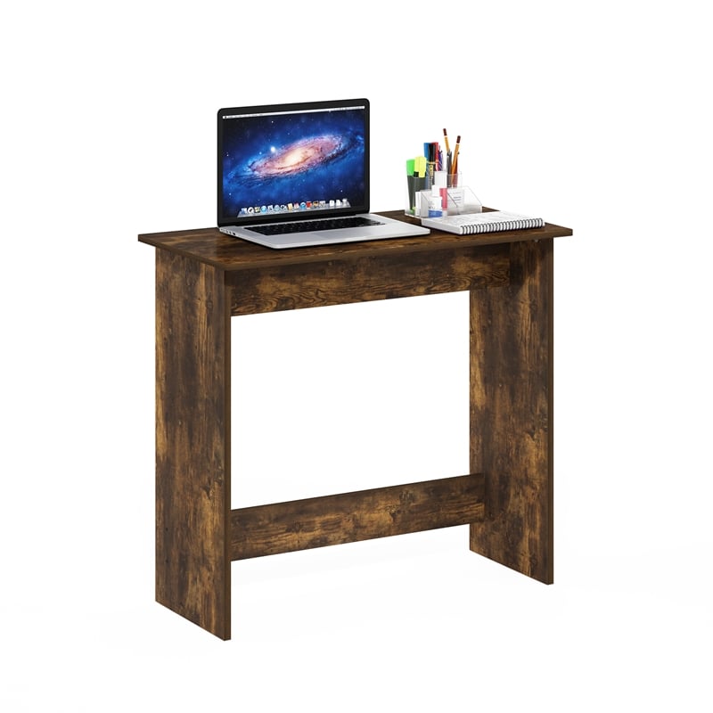 Maklaine Engineered Wood Contemporary Study Table in Amber Pine