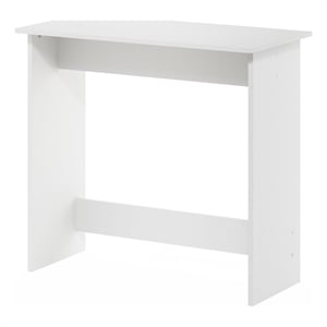 Maklaine Engineered Wood Contemporary Study Table in White Finish