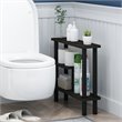 Maklaine Turn-N-Tube Wood Slim Space Saving Storage Rack in Espresso/Black