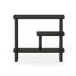 Maklaine Turn-N-Tube Wood Slim Space Saving Storage Rack in Espresso/Black