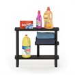 Maklaine Turn-N-Tube Wood Slim Space Saving Storage Rack in Espresso/Black