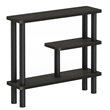 Maklaine Turn-N-Tube Wood Slim Space Saving Storage Rack in Espresso/Black