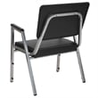 Maklaine Contemporary Faux Leather Reception Arm Chair in Black