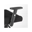 Maklaine Mesh Back Office Chair on Casters in Black - Fabric