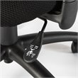 Maklaine Mesh Back Office Chair on Casters in Black - Fabric