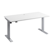 Maklaine Engineered Wood 60W Adjustable Standing Desk in White