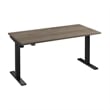 Maklaine Engineered Wood 60W Adjustable Standing Desk in Modern Hickory