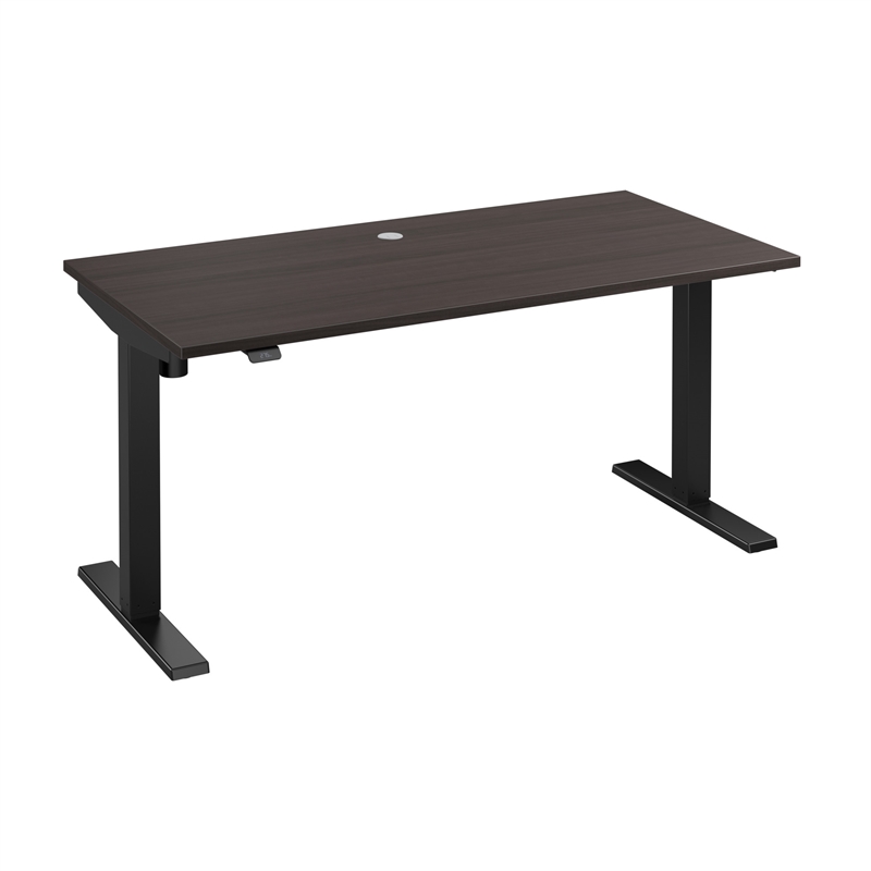 Maklaine Engineered Wood 60W Adjustable Standing Desk in Storm Gray