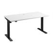 Maklaine Engineered Wood 60W Adjustable Standing Desk in White