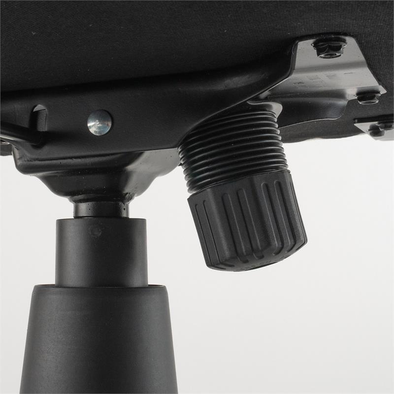 Maklaine High Back Tufted Office Chair with Arms in Black Bonded Leather