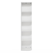 Maklaine Contemporary 5-Tier Corner Open Shelf Bookcase in White