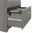 Maklaine Engineered Wood 2 Drawer Lateral File Cabinet in Modern Gray