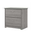 Maklaine Engineered Wood 2 Drawer Lateral File Cabinet in Modern Gray