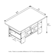 Maklaine Engineered Wood Coffee Table with Bin Drawer in Dark Brown/Black