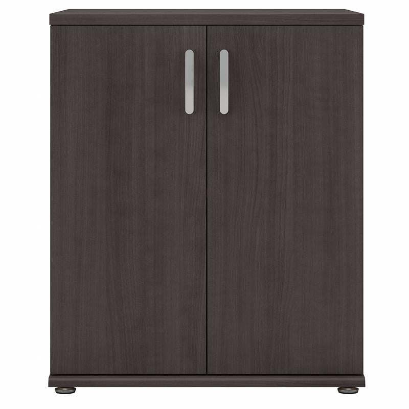 Maklaine Engineered Wood Laundry Room Cabinet with Doors in Storm Gray