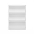 Maklaine Contemporary Engineered Wood 3-Tier Open Shelf in Plain White