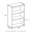 Maklaine Contemporary Engineered Wood 3-Tier Open Shelf in Espresso