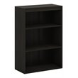 Maklaine Contemporary Engineered Wood 3-Tier Open Shelf in Espresso