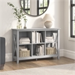 Maklaine Farmhouse Engineered Wood 6 Cube Bookcase in Cape Cod Gray