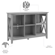 Maklaine Farmhouse Engineered Wood 6 Cube Bookcase in Cape Cod Gray