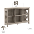 Maklaine Farmhouse Engineered Wood 6 Cube Bookcase in Washed Gray