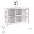 Maklaine Farmhouse Engineered Wood 6 Cube Bookcase in Pure White Oak